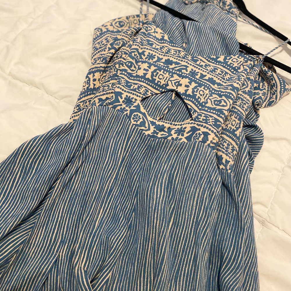 Free People Jumpsuit pinstripe keyhole Size Small S/P